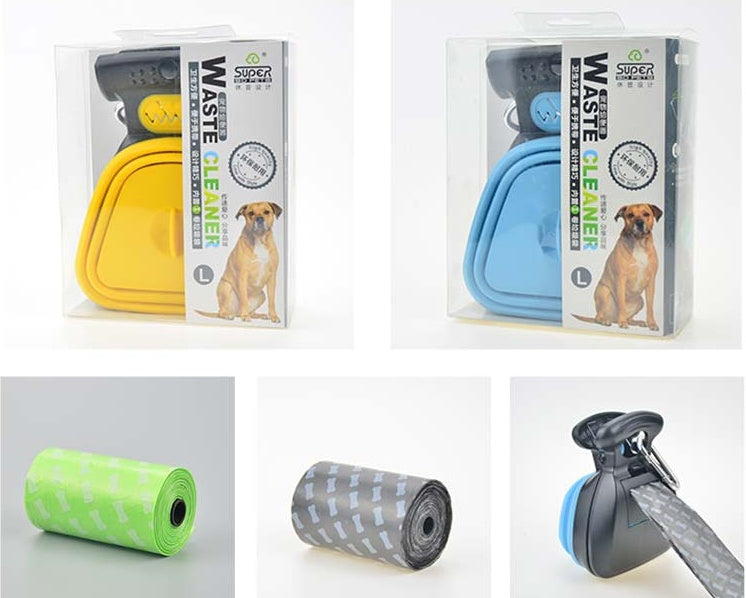 Foldable Pooper Scooper with Eco-Friendly Decomposable Bags