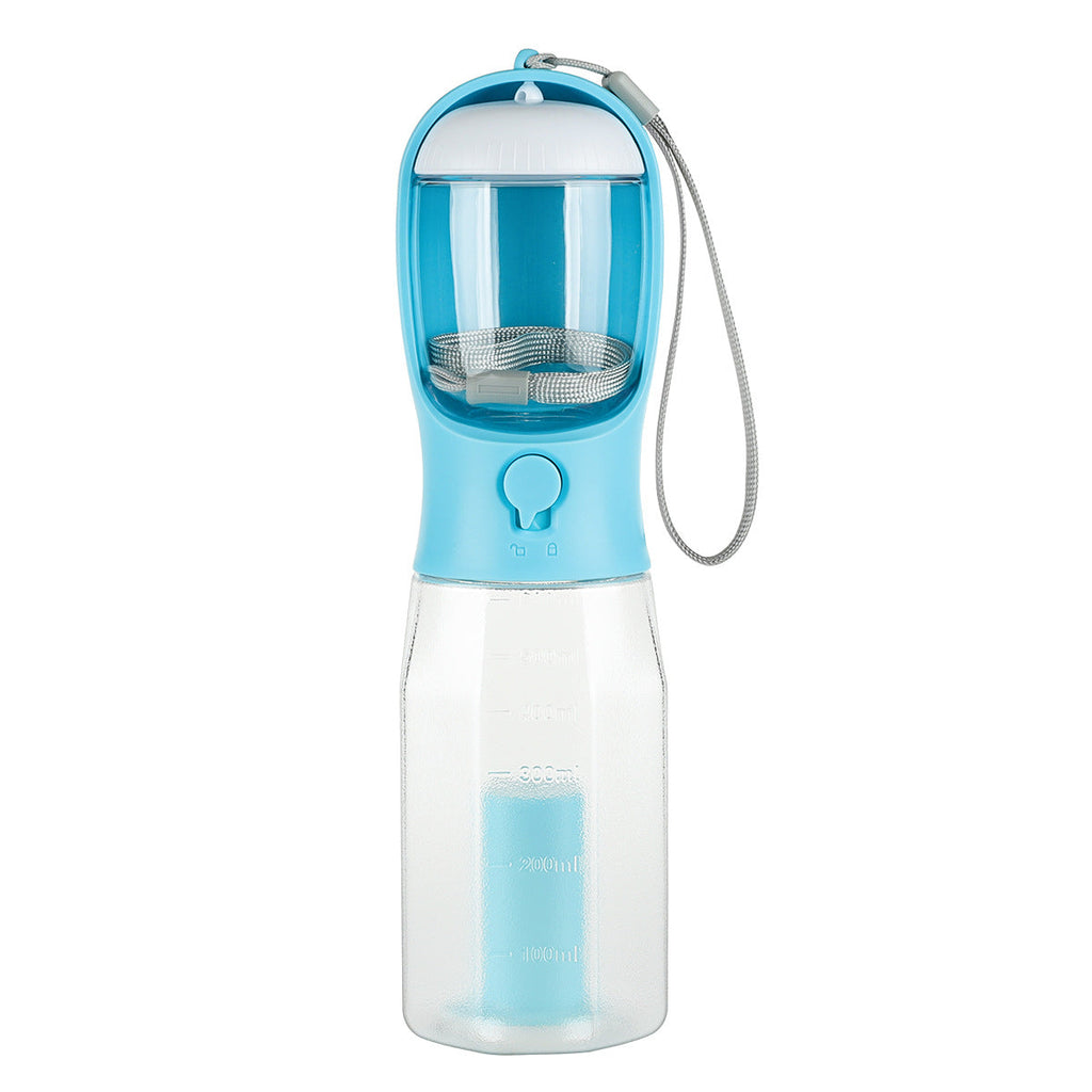3-in-1 Pet Water Bottle & Feeder with Waste Bag Dispenser