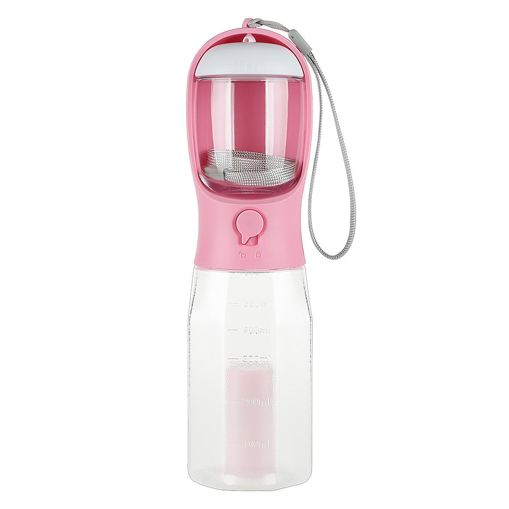 3-in-1 Pet Water Bottle & Feeder with Waste Bag Dispenser