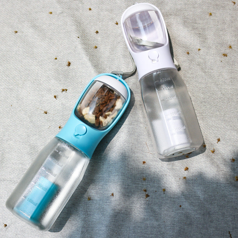 3-in-1 Pet Water Bottle & Feeder with Waste Bag Dispenser