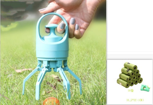 No-Touch Dog Poop Scooper with Built-In Bag Dispenser