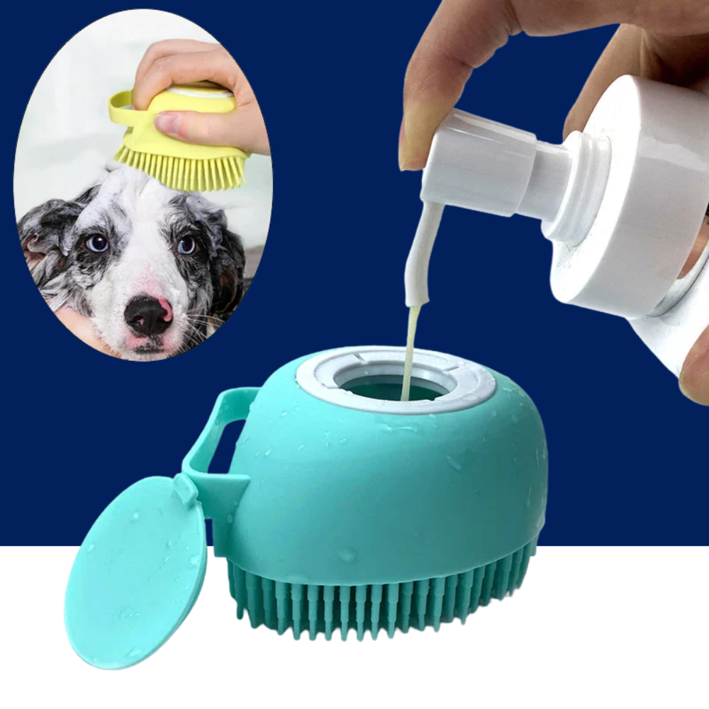 Pet Bath Massage Brush – Soft Silicone Grooming Tool for Dogs & Cats