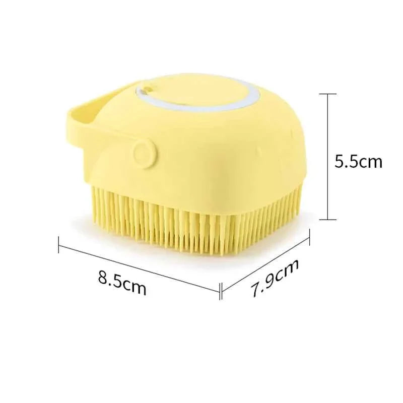Pet Bath Massage Brush – Soft Silicone Grooming Tool for Dogs & Cats