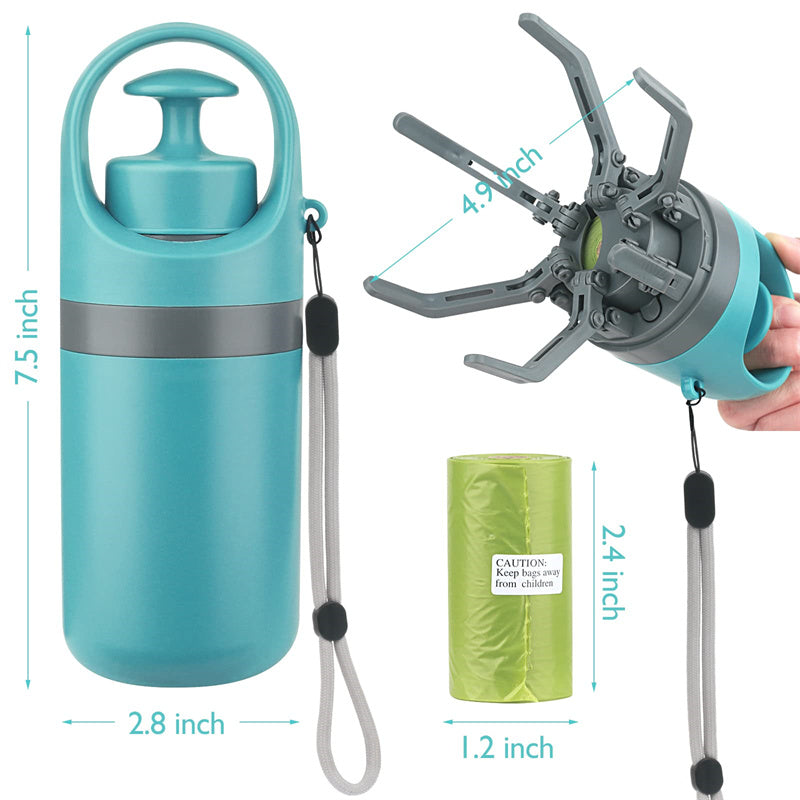 No-Touch Dog Poop Scooper with Built-In Bag Dispenser
