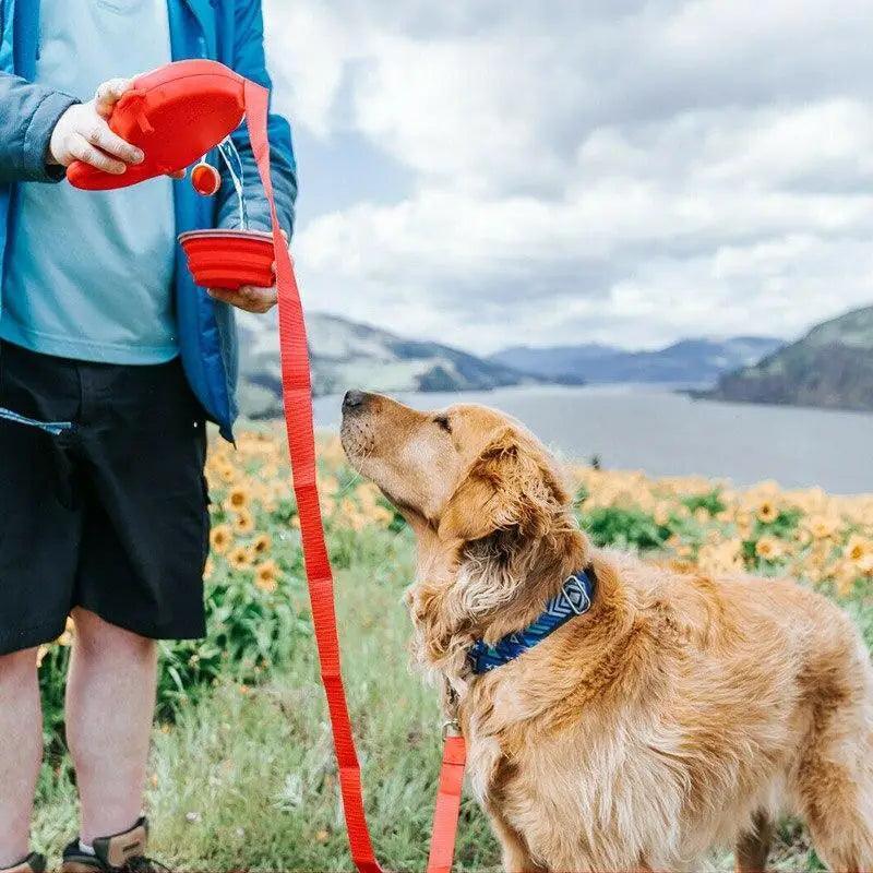 3-in-1 Pet Leash with Water Bottle & Waste Bag Dispenser