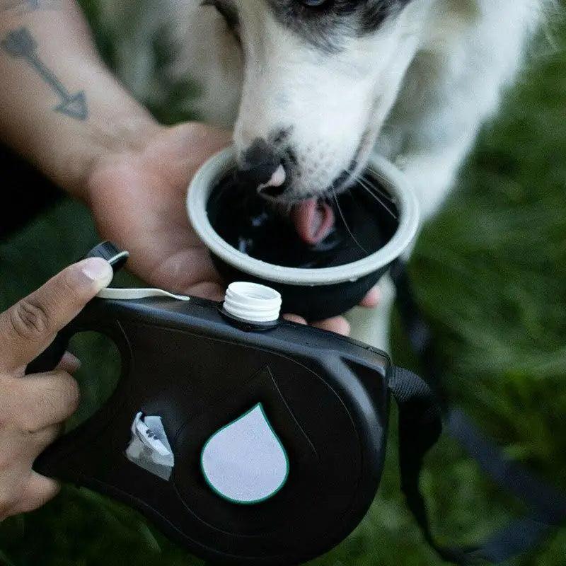 3-in-1 Pet Leash with Water Bottle & Waste Bag Dispenser
