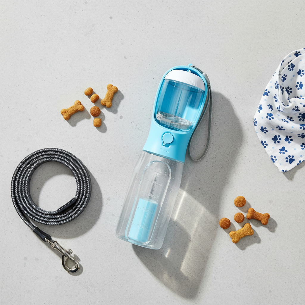 Pet Water Bottle Flat Lay