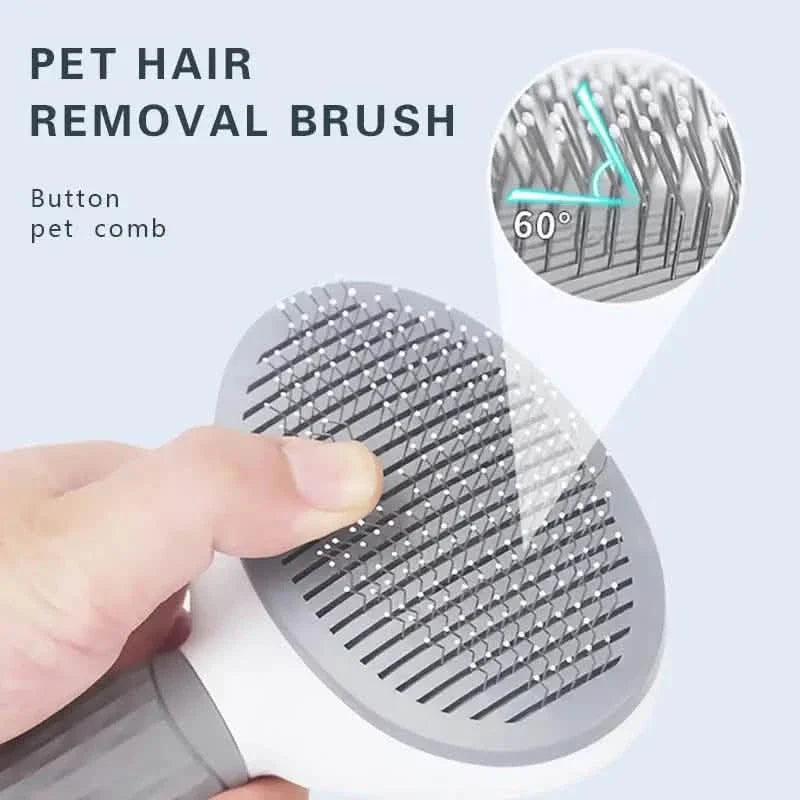 Self-Cleaning Pet Slicker Brush – For Long & Short Hair Cats and Dogs
