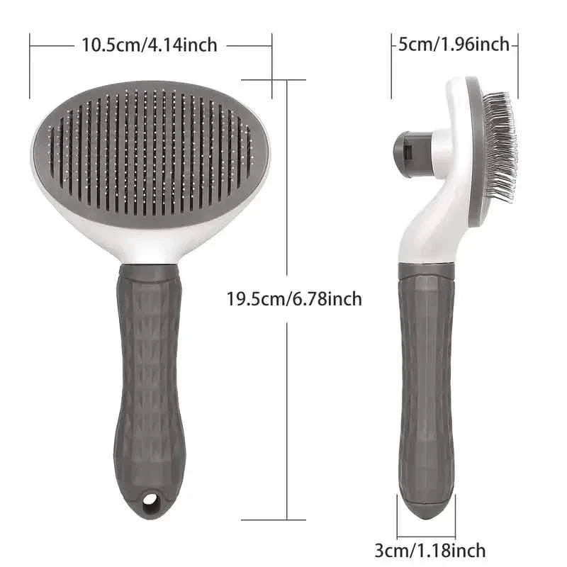 Self-Cleaning Pet Slicker Brush – For Long & Short Hair Cats and Dogs